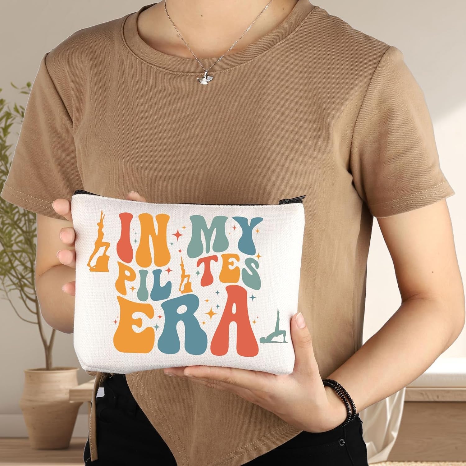Pilates Makeup Bag Pilates Lover Gifts Pilates Yoga Gifts Pilates Teacher Gifts Pilates Instructor Zipper Bag (My Pilates)