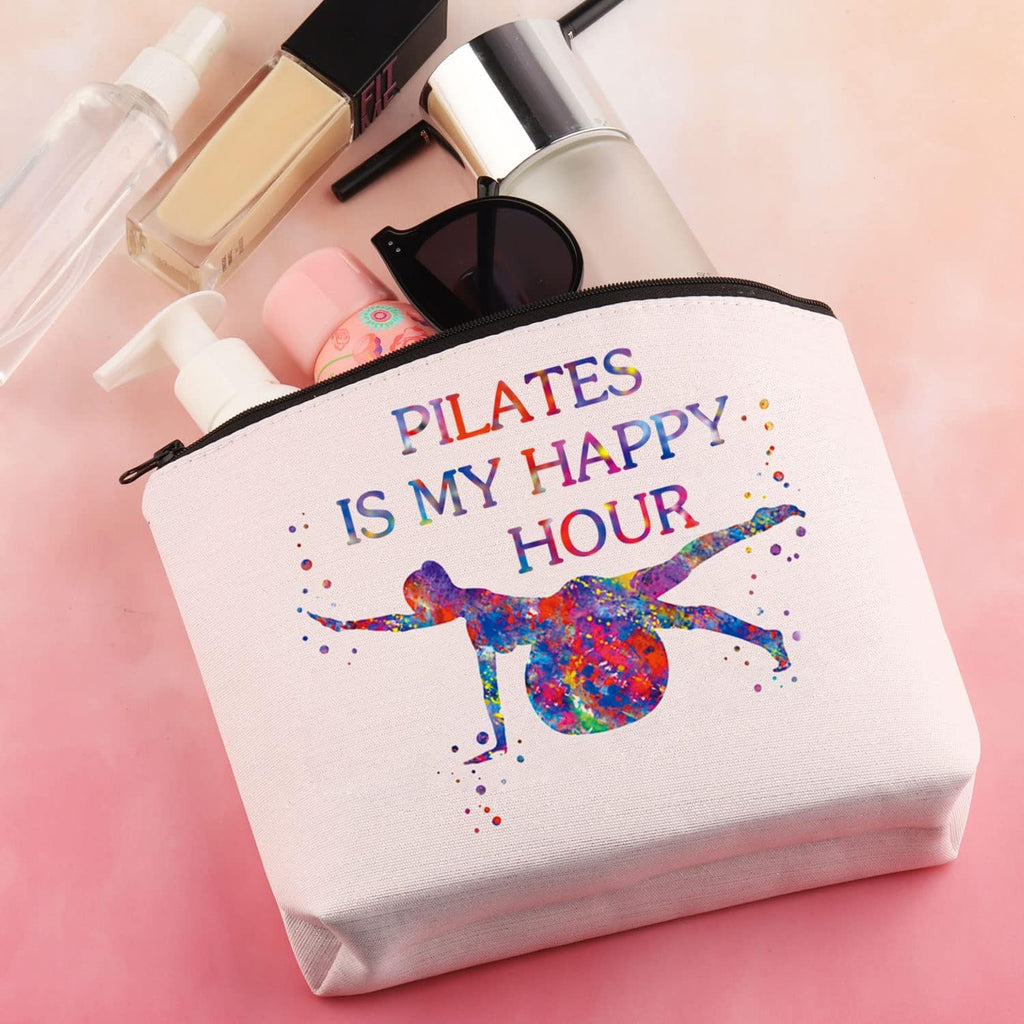 Pilate Makeup Bag Pilates Lover Gift Pilates Is My Happy Hour Pilates Meditation Gift Pilates Instructor Gift (Pilates Hour)