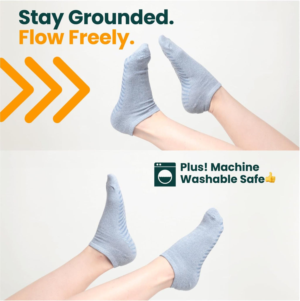 Grip Socks 3-Pack, Non Slip Socks for Yoga, Pilates, Barre, Dance