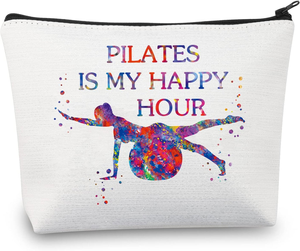 Pilate Makeup Bag Pilates Lover Gift Pilates Is My Happy Hour Pilates Meditation Gift Pilates Instructor Gift (Pilates Hour)