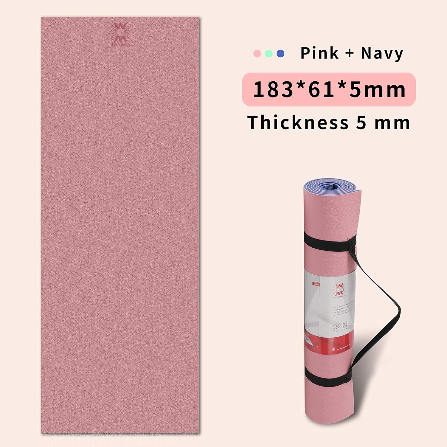 Non Slip Yoga Mat ECO Friendly Tper,72"X24" Extra Thick 1/4" Exercise & Workout Mat for Yoga Fitness