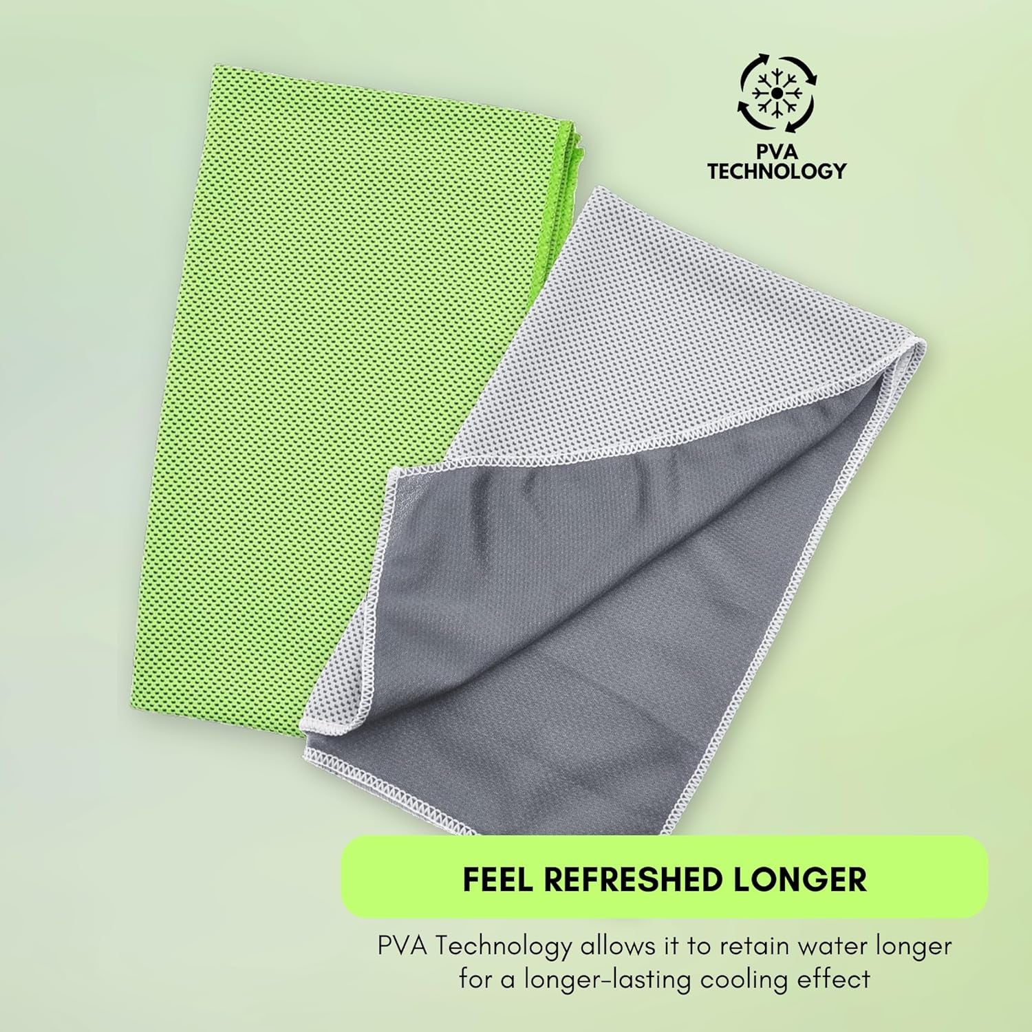 2 Pack Evaporative Cooling Towel, 12X40 Inch Chill Pat for Sports, Workout, Fitness, Gym, Yoga, Pilates, Travel, Camping & More (Green, Gray)