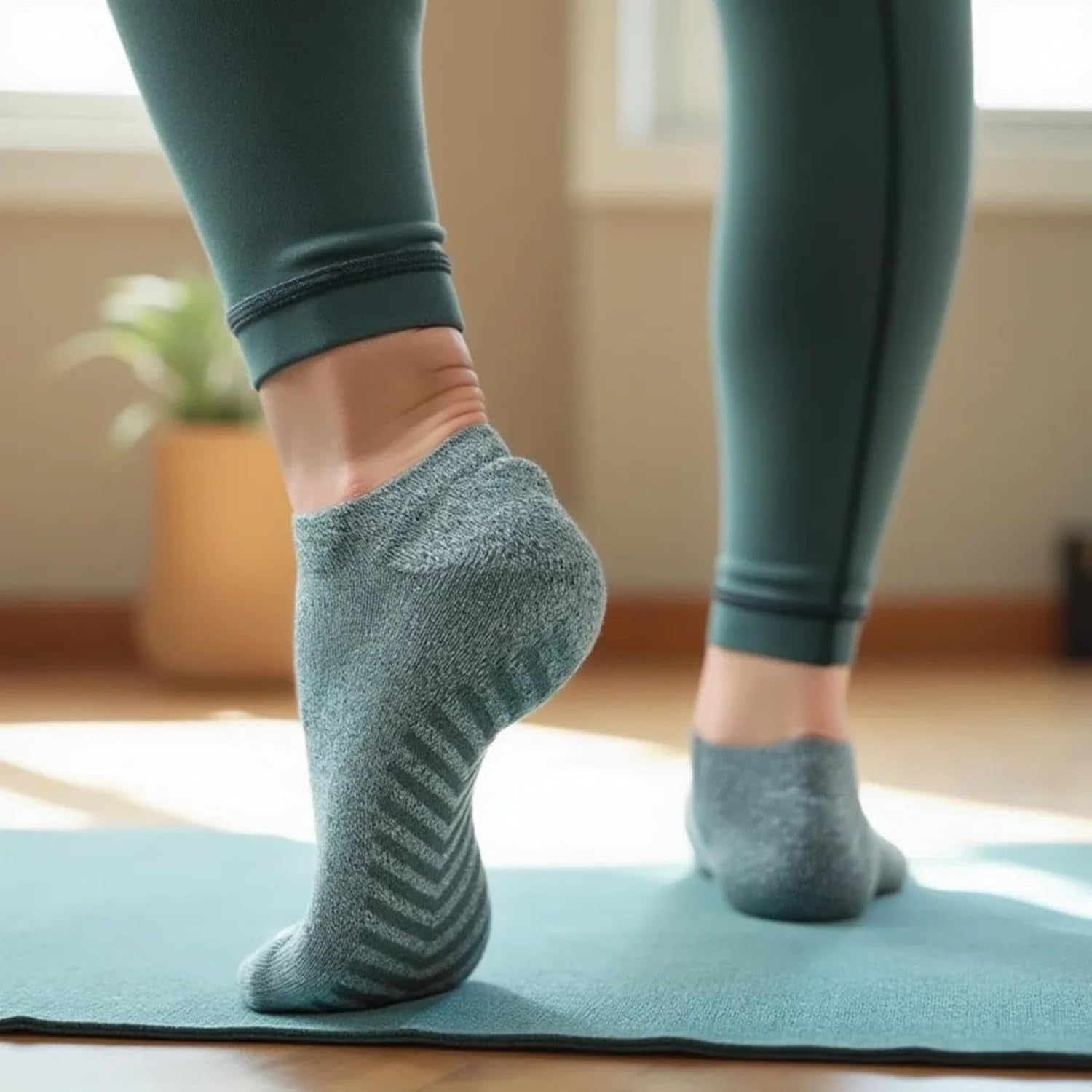 Grip Socks 3-Pack, Non Slip Socks for Yoga, Pilates, Barre, Dance