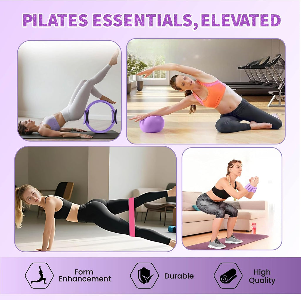 Pilates Kit with Weights, Pilates Kit with Ankle Wrist Weights, Pilates Set, at Home Pilates Kit, Pilates Sets for Women, Pilates Essential Kit, Pilates Accessories, Pilates Workout Sets