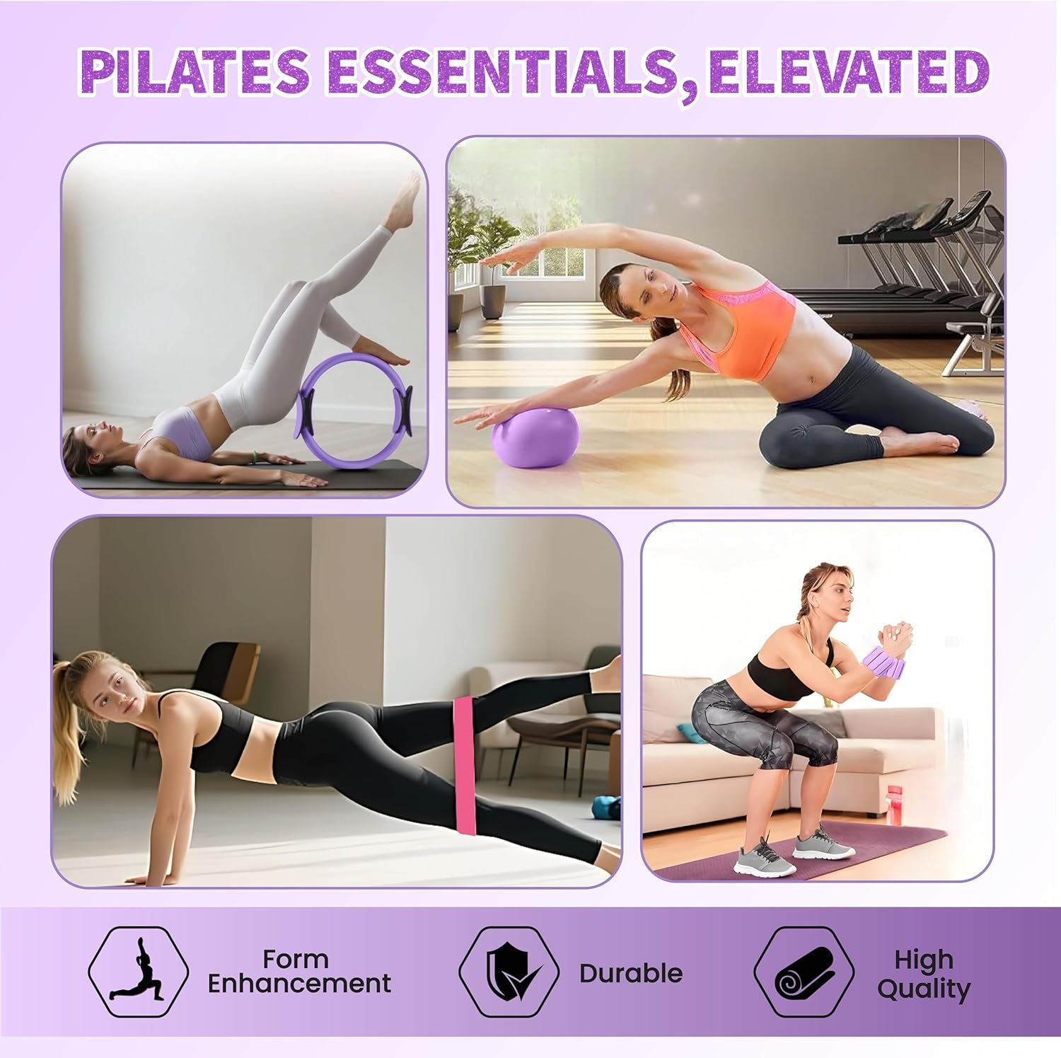 Pilates Kit with Weights, Pilates Kit with Ankle Wrist Weights, Pilates Set, at Home Pilates Kit, Pilates Sets for Women, Pilates Essential Kit, Pilates Accessories, Pilates Workout Sets