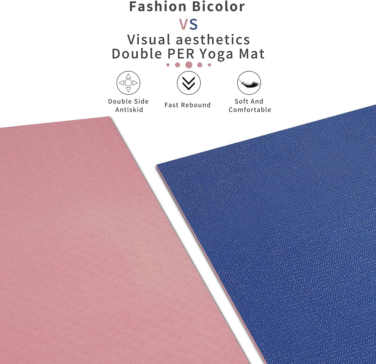 Non Slip Yoga Mat ECO Friendly Tper,72"X24" Extra Thick 1/4" Exercise & Workout Mat for Yoga Fitness