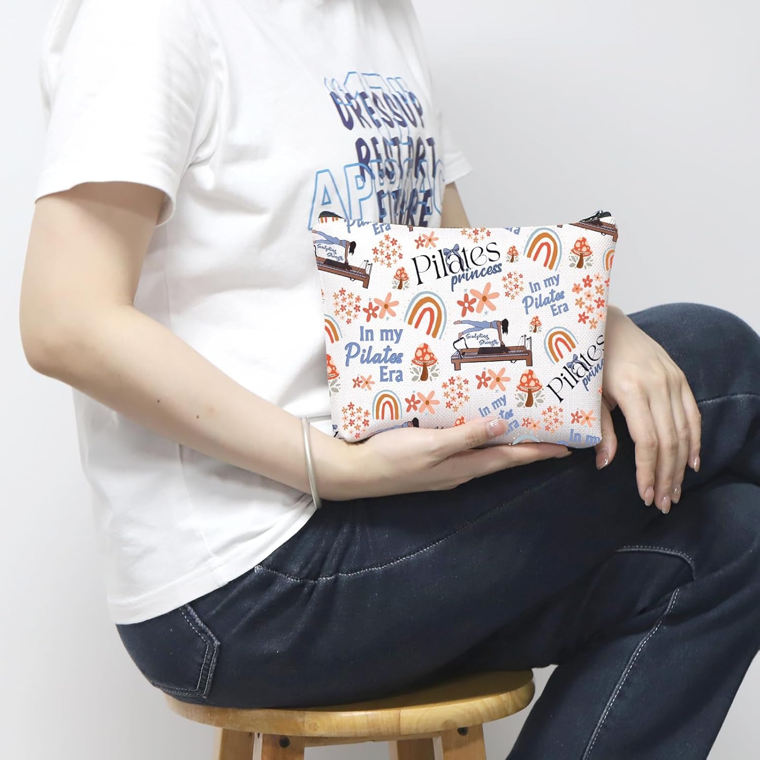 Pilates Lover Gift Pilates Cosmetic Bag Pilates Mom Gift Pilates Instructor Gift Pilates Teacher Gift (Pilates Bag)