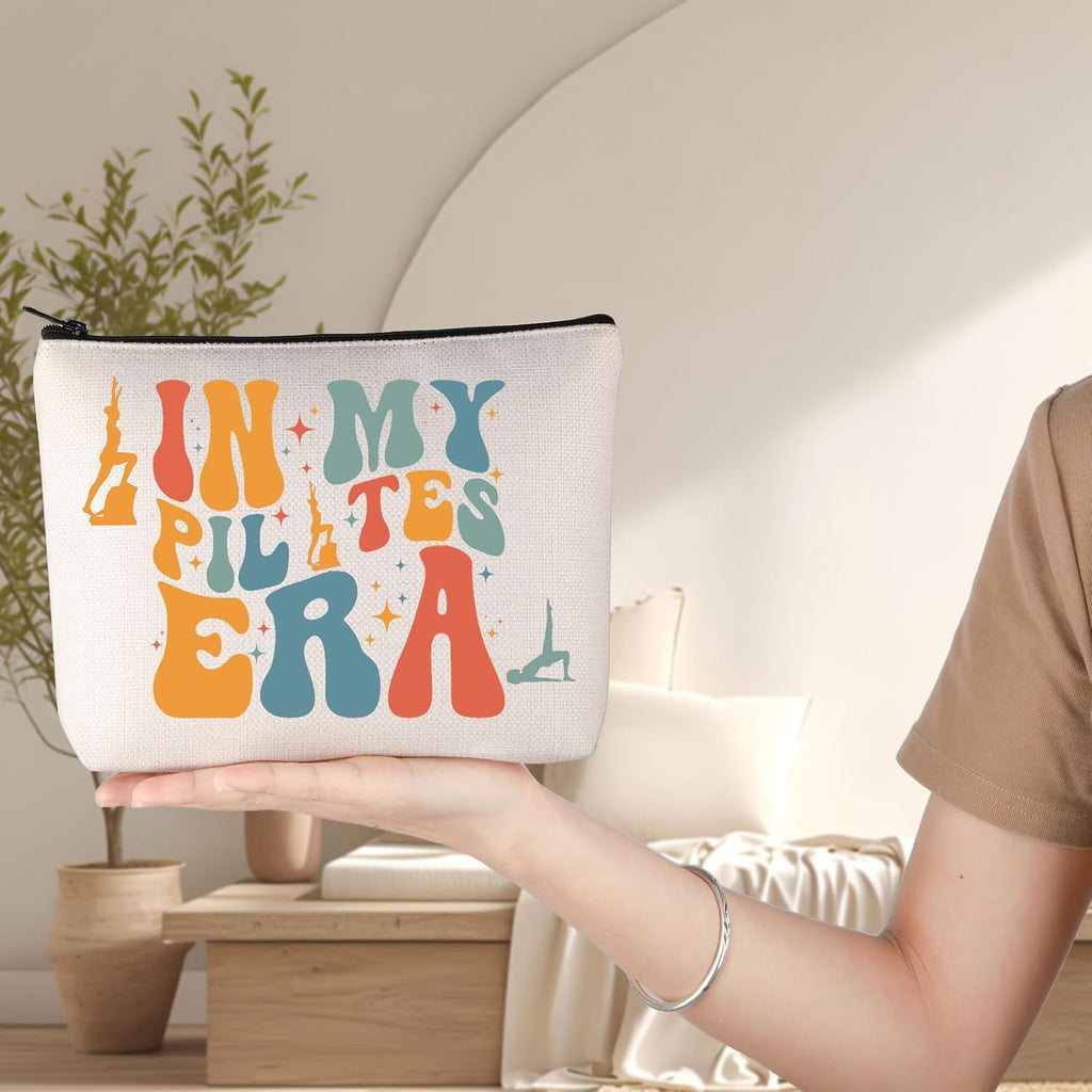 Pilates Makeup Bag Pilates Lover Gifts Pilates Yoga Gifts Pilates Teacher Gifts Pilates Instructor Zipper Bag (My Pilates)