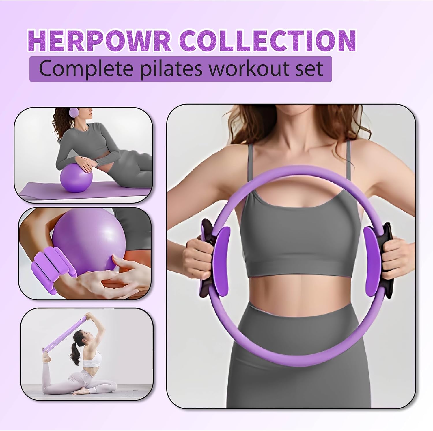 Pilates Kit with Weights, Pilates Kit with Ankle Wrist Weights, Pilates Set, at Home Pilates Kit, Pilates Sets for Women, Pilates Essential Kit, Pilates Accessories, Pilates Workout Sets