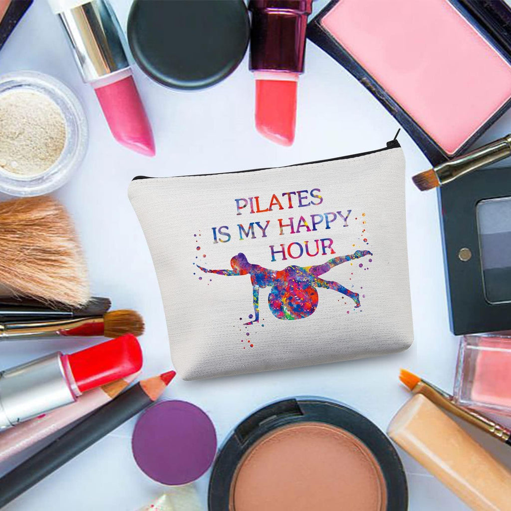 Pilate Makeup Bag Pilates Lover Gift Pilates Is My Happy Hour Pilates Meditation Gift Pilates Instructor Gift (Pilates Hour)