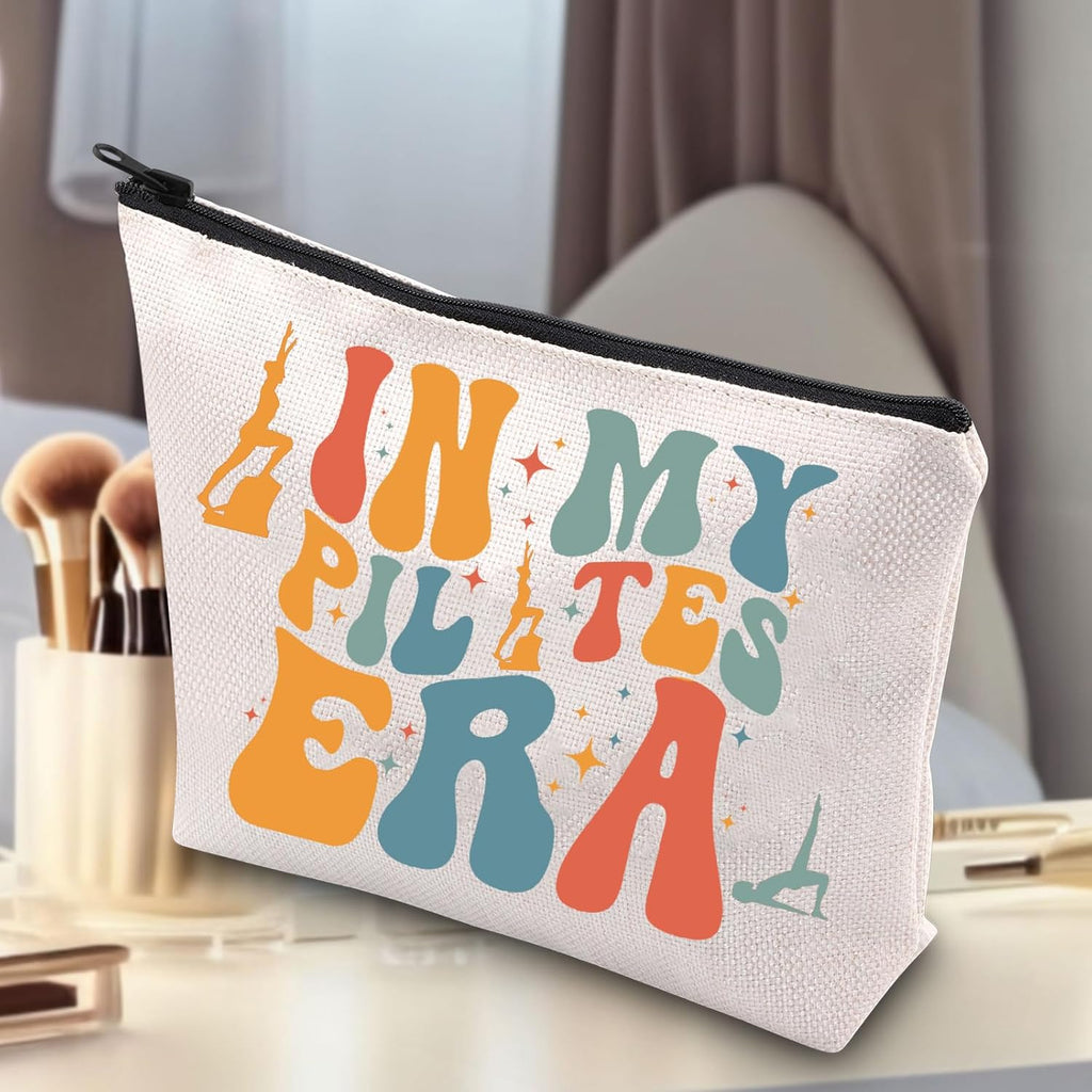 Pilates Makeup Bag Pilates Lover Gifts Pilates Yoga Gifts Pilates Teacher Gifts Pilates Instructor Zipper Bag (My Pilates)